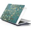 FFBOFFC Cover Compatibile con MacBook Pro 15 Pollici con Retina Display 2015 2014 2013 2012 Rilascio Modello A1398, Plastica Protettiva Custodia Rigida Case,Fiori di prugno verdi