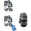 toergy Set di 2 nastri antiscivolo per Logitech G G502 X Plus, resistenti al sudore, facili da usare, design autoadesivo, kit di aggiornamento professionale per mouse, motivo stampato nero