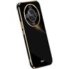RankOne La Custodia del Telefono è Adatta per HONOR Magic6 Lite 5G (6.78 Inches), Case per Cellulare in Silicone con Telaio Galvanico - Nero