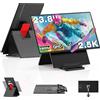 Bunosdias Kwumsy Monitor Portatile Per Laptop 23.8 Pollici - 2.5K QHD 180Hz Doppio Schermo PC Portatile, Rotazione 90° e Altezza Regolabile, Monitor Portatile Pieghevole, Doppio Monitor Plug & Play per Wins/Mac