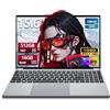 MOGIKK Portatile PC 15,6 pollici, Notebook 16GB RAM 512GB SSD processore N5095 grafica UHD, Computer portatile FHD 1920 * 1080 con WiFi 5/USB 3.0/tastierino numerico/tastiera retroilluminata/Touch ID Laptop