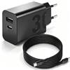 Truhuova Caricatore Rapido USB-C 30W con cavo 1M per Motorola