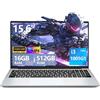 MOGIKK PC Portatile 15,6 Pollici Core i3-1005G1 CPU 16GB DDR4 RAM 512GB SSD Notebook Win 11 Portatile Digitale Tastiera Retroilluminata Laptop Type-C Mini-HDMI Batteria 6000mAh/46Wh