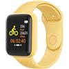 MENDUNER Smartwatch Fitness, Impermeabile, modalità Sportiva, Contapassi, Sveglia, Smartwatch Multifunzionale per IOS 9.0 e 5.0, ABS/TPU/LCD, per Uomo e Donna (YELLOW)