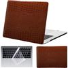 FFBOFFC Custodia Compatibile per MacBook Neo da 13 pollici Modello 2026 (A3404) con chip A18 Pro, Copertina Rigida in Pelle Protettiva e Tastiera Cover, coccodrillo marrone
