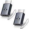 Truhuova HDMI Dummy Plug, EDID Emulator Virtual Monitor Headless Adapter for Remote Desktop, 4K @60Hz/1080P@120Hz, Adattatore HDMI Compatibile per Scheda Grafica PC Mac Laptop Grigio Scuro (2 pezzi)