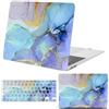 FFBOFFC Custodia Compatibile per MacBook Neo da 13 pollici Modello 2026 (A3404) con chip A18 Pro, Copertina Rigida in Plastica Protettiva e Tastiera Cover, Marmo blu fluido