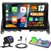 iSpchen 9Pollici Android13 Autoradio con Carplay Compatibile con Mercedes Classe C W204 S204 Stereo Auto Touchscreen per Auto con Bluetooth GPS FM Microfono telecamera di retromarcia 2+32G