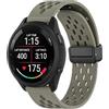 MELEJIA 20mm Cinturino Silicone Compatibile con Garmin Vivoactive 5/Venu Sq 2/Venu 2 Plus/Forerunner 570 42mm, 20mm Ricambio Cinturino, Regolabile Chiusura Magnetica, Silicone Cinturini-Grigio