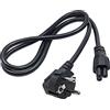 Akyga AK-NB-08C - Cavo di alimentazione per computer portatile, 3 pin, IEC C5/EU CEE 7/7, 1 m, cavo per dispositivi freddi, 100% rame, 3 x 0,75 mm2 HQ