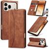 Jasonyu Cover per Honor 600/600 Pro Flip Custodia in Pelle PU, Cover a Libro Portafoglio, Funzione Supporto, Magnetica, Slot Schede, TPU Bumper Caso Custodia (Marrone)