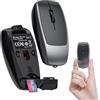 KeautFair Mini mouse Bluetooth senza fili con lettore di schede TF (fino a 2 TB), portatile, silenzioso, ricaricabile, ottico, compatto, ideale per viaggi, PC, smartphone, laptop, tablet, computer, ufficio e