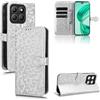 RonRun per Honor X8b Cover a libro Flip Wallet Custodia in Pelle con Slot per Schede Custodia in Pelle Magnetica Cover per Honor X8b - Argenteo