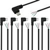 RUNCCI-YUN 6Pcs Connettore maschio USB Type-C, 90 Gradi Angolo Retto 28AWG 5V 3A Spina USB Cavo nudo a 4 pin,connettore usb a saldare,Cavo di prolunga USB Type-C,cavo Pigtail USB