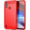 BAIDIYU Cover per Motorola Moto E7 Power, AntiGraffio, Sottile Paraurti Antiurto TPU Protezione Flessibile, Custodia Cover per Motorola Moto E7 Power.(Rossa)