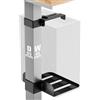 Jradse Supporto PC sotto scrivania, supporto computer regolabile per tower fino a 35 kg, fissaggio senza foratura per gamba scrivania 65x45 mm, supporto sotto scrivania per scrivanie regolabili in altezza