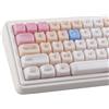 Hyekic Ceramic Jade Ragdoll Cat Keycaps, 148 Keys Translucent Pink Jelly Cute Keycaps Mao Profile Creamy Custom Keycap for Cherry Gateron MX Swithes Mechanical Keyboard
