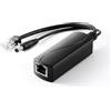 REVODATA 2.5G PoE Splitter 12V/2A, Spina DC 5.5 * 2.5mm, 48V PoE a DC 12V/2A 24W Uscita, Ethernet 2.5Gbps Conforme IEEE802.3af/at, Plug and Play per Telecamere IP, Casa Intelligente
