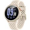 Tensky Smartwatch Donna 1.27'' Orologio Uomo Rotondo con 2 Cinturini,120+ Modalità Sportive, Corsi di Ginnastica 3ATM Monitoraggio Salute e Sonno Contapassi Fitness Watch per Samsung/Android/iPhone Beige
