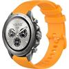 GIOPUEY 22mm Cinturini Compatibile con Mibro Watch GS Explorer/Explorer S, Morbido Silicone Cinturino [Resistente all'Usura] [Traspirante] - Yellow