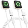 KINPEE 2Pezzi Caricatore per Apple Watch Magnetico Cavo Caricabatterie Apple Watch