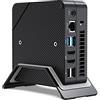 MINISFORUM Venus Series UM773 Lite Mini PC, AMD Ryzen 7 7735HS 8C/16T fino a 4,75 GHz e AMD Radeon 680M (frequenza grafica 2200 MHz), Barebone senza RAM/SSD/OS, HDMI×2/USB4, RJ45 2.5G LAN, USB3.2×2