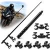 VeftBltrem Supporto da moto per Insta360 X4 X5, supporto invisibile per selfie stick da bicicletta, compatibile con fotocamere Insta360 DJI OSMO 360 Pocket 3, accessorio per fotocamera GoPro