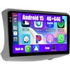 Inefala [4G+64G]Inefala Android 15 Autoradio per Toyota Yaris 1999-2005/ECHO 2000-2002 con Wireless Carplay Android Auto, 9 Pollici Touchscreen Stereo Auto Bluetooth con Navi GPS WiFi RDS SWC Retrocamera Mic