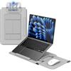 Nillkin Borsa per computer portatile da 13-14 pollici, con manico magnetico, supporto regolabile e cinturino da polso, borsa per computer portatile per MacBook Pro 14 pollici/Huawei/Xiaomi/HP, grigio
