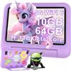 DEERTiME AI Tablet per Bambini Andorid OS Tablets 7 Pollici 10GB RAM + 64GB ROM (TF 1TB), 5G WiFi 6, BT5.0, 8-Core, Controllo Parentale | Doppia Fotocamera | GMS Certificated | GPS | Tablet con Custodia-Viola