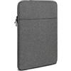 moex Custodia per tablet TCL NXTPAPER 14, con cerniera e scomparto per accessori, in tessuto di nylon, morbida imbottita, custodia protettiva minimalista Dash Case, grigio scuro