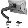Meridiana Supporto Monitor Schermi da 10 a 32 Pollici per scrivania gaming, monitor pc, VESA 75 100 mm, Supporto pc Regolabile fino a 12 kg, Girevole e Regolabile in Altezza e inclinazione