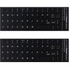 Tofun Adesivi per tastiera, sfondo nero con scritta bianca/tastiera universale per computer portatile notebook desktop tastiere Italian
