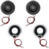 QUARKZMAN 4 Pezzi Altoparlante Piccolo 8 Ohm 1W 36mm Diametro Guscio Metallico Rotondo Magnete Mini Altoparlante Con Filo Terminale 100mm Micro Interno Per DVD EVD Mini Audio Domestico