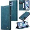 WJXEXRS Cover per Motorola Moto G54 5G, Custodia in Pelle Premium, Supporto Slot per Schede, Portafoglio Kickstand Flip Wallet Magnetica Custodie Porta Carte, Adatto per Motorola Moto G54 5G-Blu-verde