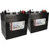 Akkuman.de Akkutechnik vom Fachmann Batteria di alta qualità 6 V 225 Ah Deep Cycle in set da 2 pezzi, alimentazione affidabile per piattaforme di lavoro, macchine per la pulizia e altro ancora