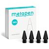 metapen Punte per Penna 4 Pezzi Compatibile con Apple Pencil 2 Gen/1 Gen/Pro,Logitech Stylus, metapen A8/A11/AIR 8/A14/D1/Punte per iPad Durevoli, Punte per Penna Altamente Sensibili