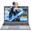 MOGIKK 15,6 Pollici Portatile PC Celeron N5100, Notebook 16 GB DDR4 RAM SSD 1 TB, Laptop con sblocco tramite impronta digitale, tastiera retroilluminata, USB 3.0, Wi-Fi 5, Mini HDMI Computer portatile