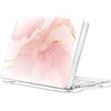 FFBOFFC Cover Compatibile con MacBook Pro 15 Pollici 2019 2018 2017 2016 Modello A1990 A1707 con Touch Bar Touch ID, Protettiva Custodia Rigida in Plastica, Marmo bianco e rosa