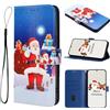 BLOTECH Portafoglio Case per Realme Note 60 Custodia Natale [Blocco RFID] Premium Pelle PU [Magnetica] Wallet Libro con Porta Carte Slot Supporto Flip Case per Realme Note 60,Santa Claus