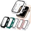 Xiciki 5 cover compatibile con Apple Watch Series 6/5/4/SE, 40 mm con protezione dello schermo per Apple Watch, rigida PC Bumper Case Antiurto Cover per iWatch6/5