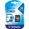 Verbatim Scheda di memoria micro SDHC di alta qualità, 32 GB, con adattatore, classe 10, fino a 90 MB/s in lettura, colore: nero