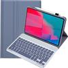 leleyo Custodia per tastiera Lenovo Tab M10 Plus 10,3 pollici FHD (TB-X606F/TB-X606X)/K10 (TB-X6C6) Custodia con tastiera magnetica rimovibile per Tab M10 Plus QWERTZ layout tedesco, viola
