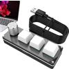 Qzdtue Macro Control Keypad, Programmable Knob Board, Silent Mechanical Keys, 3.94x0.79x1.18 Inches Compact Shortcut Device, Ideal for, Office Work, Study, Computer Desk