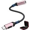 ACAGET Adattatore USB C Jack 3.5mm per Samsung A16 A17 A27 A37 A57 A26 S26 Ultra | Adattatore USB C per Cuffie USB C Adattatore Chip DAC Audio da USB C a jack 3,5mm per iPhone 17 16e 15 18 Pro Max Pixel11 10a