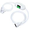 Bravsekai Cavo di prolunga bianco con interruttore on/off, 2 m (2,00 cm), 16 A, 250 V, 800 W, tipo F maschio a femmina, isolato e ignifugo, cavo di prolunga interno