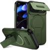 xinyunew custodia per Google Pixel 9 Pro XL/10 Pro XL con ring stand magnetico, cover militare antiurto con protezione fotocamera scorrevole compatible with MagSafe ricarica wireless verde