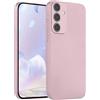 LEHEHE Custodia Silicone per Samsung Galaxy S24+ / S24 Plus 5G, Cover Soft Touch Tinta Unita Guscio Sottile Antiurto Bumper Antigraffio con Protezione Fotocamera-Rosa chiaro