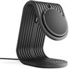 Ricreo Caricatore Wireless Magnetico 15W compatibile con MagSafe, Stand Supporto da Scrivania con Slot per Caricatore compatibile con Apple Watch, Ring Biadesivo Incluso, Design premium (Black)