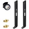 Wowfast 2pcs Antenna 5G LTE con Amplificazione del Segnale ad Alte Prestazioni 18DBI SMA/TS9 Omnidirezionale WLAN per 3G/4G/5G/Gsm/Gprs Router Iot-Gateway Smart Home, Nero